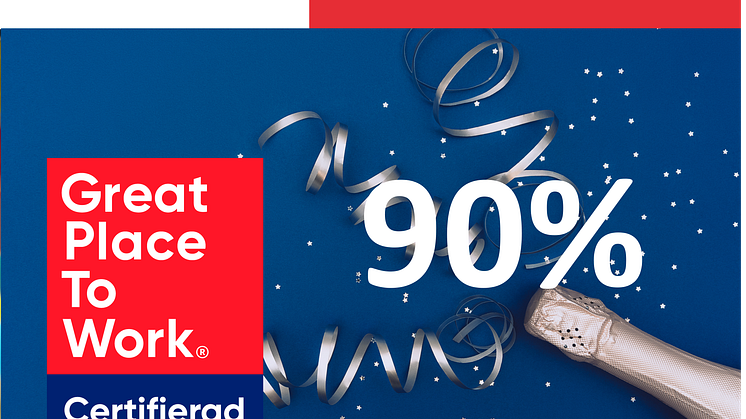 90% av de anställda säger att Wikström är en mycket bra arbetsplats.
