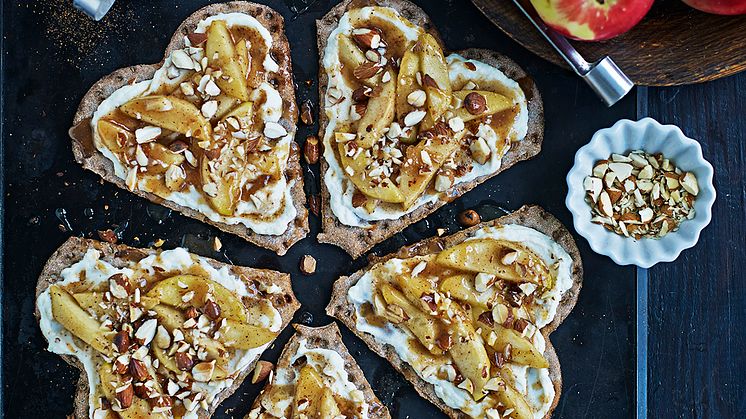 Knäckepizza - Äppelhjärtan