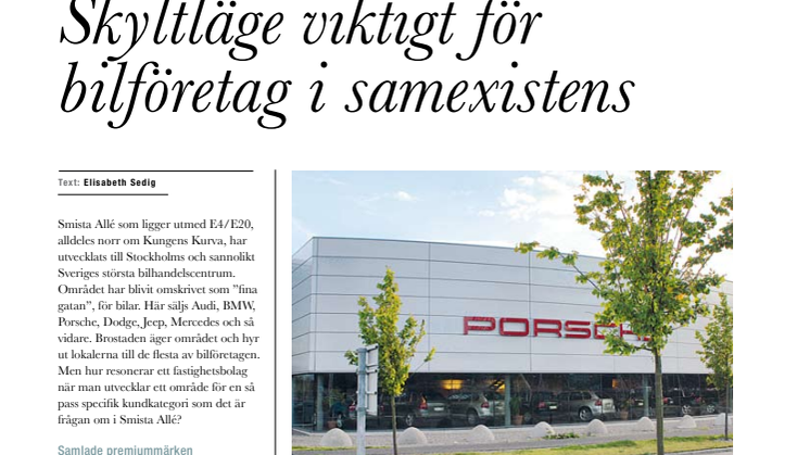 Skyltläget i Smista Allé