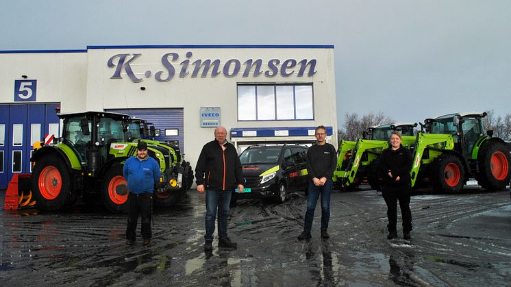 Teamet hos K. Simonsen Storbilsenter ser fram til å starte som Norwegian Agro-forhandler, med distrikt fra nordlige deler av Nordland til den sørlige delen av Troms og Finnmark (Foto: With A Kick)