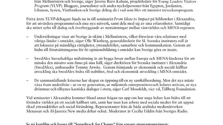 Unga ledare ska återuppbygga relationerna mellan Sverige och Mellanöstern