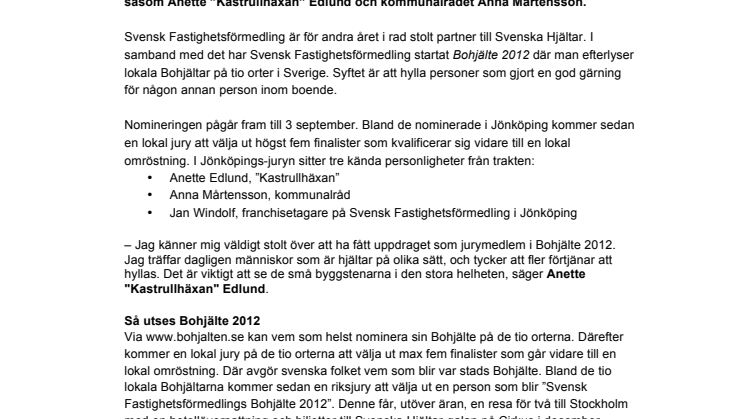 Jönköpingsprofiler i juryn för Bohjälte 2012