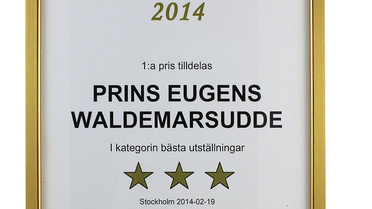 Waldemarsudde har tilldelats pris för bästa utställningar