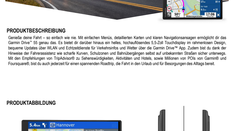 Datenblatt Garmin Drive 55