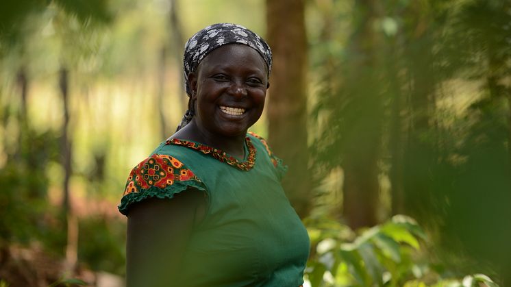 Mjölkbonden Margaret Muchanga - en av de som nås av investeringen