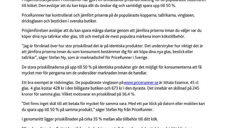 Köp nya kökstillbehör  för halva priset