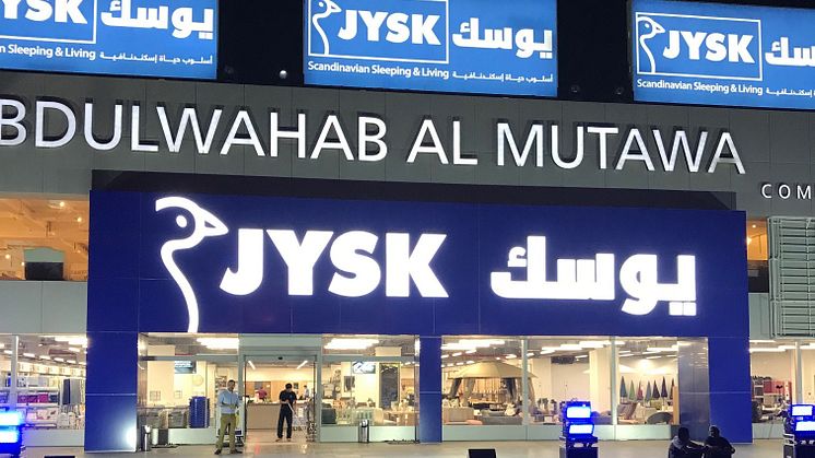 The new store in Kuwait run by JYSK’s franchisepartner in Kuwait, Ali Abdulwahab Al Mutawa Commercial Co.