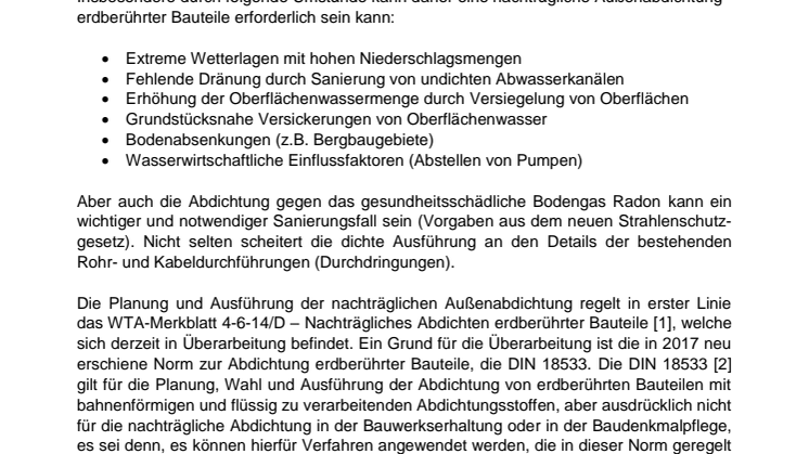 DOYMA-Fachartikel: Bestehende Durchdringungen - mit Sicherheit dicht