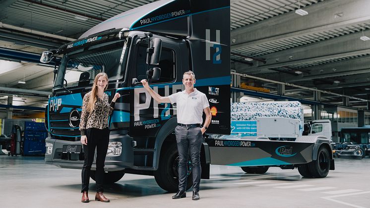 PH2P Paul Hydrogen Power Truck-Testfahrt auf PIN21 Clean Trucking Conference 