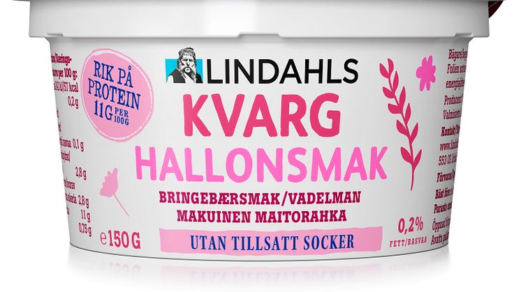 Lindahls kvarg Hallonsmak 150 gram
