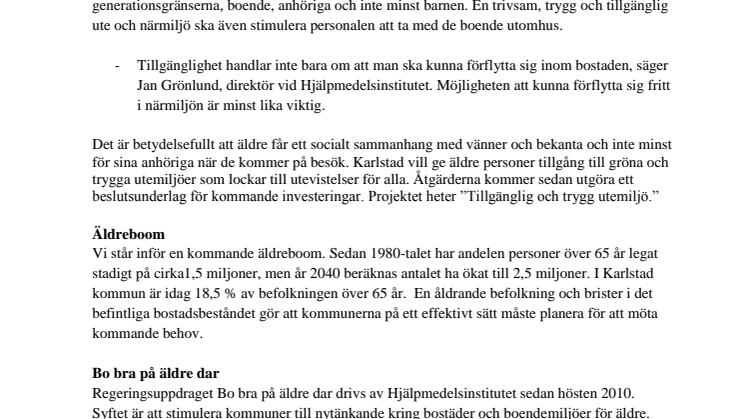 Tillgänglig och trygg utemiljö i Karlstad 