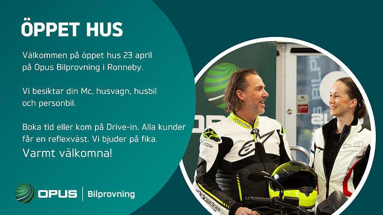 Öppet hus Opus Bilprovning Ronneby