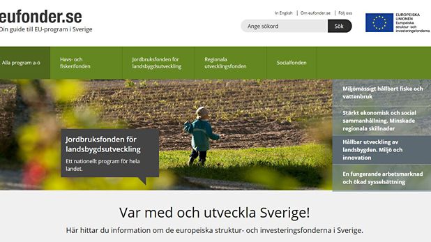 Ny webbplats guidar till EU-stöd