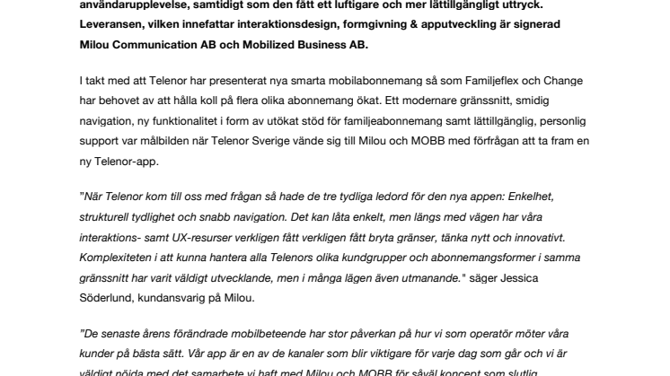 Få full koll på hela familjens mobiltelefoni med nya Telenor-appen