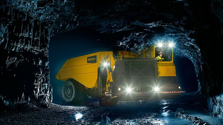 Epiroc Minetruck MT65 med världens högsta nyttolastkapacitet