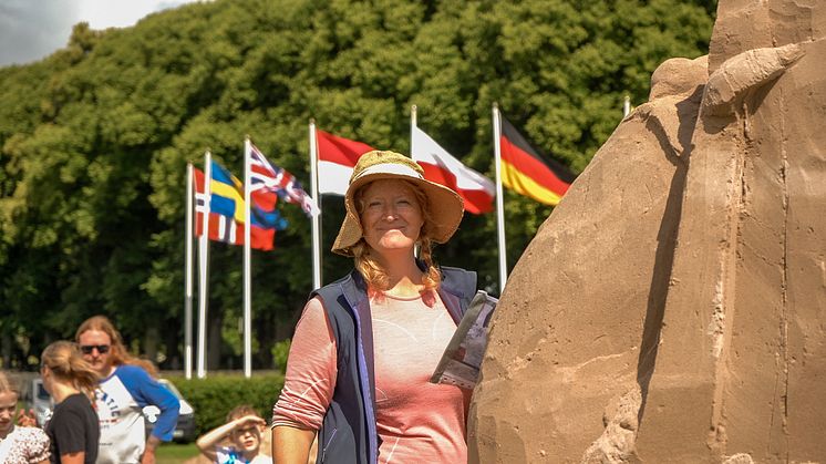Sandskulptören Elisabeth Kristensen