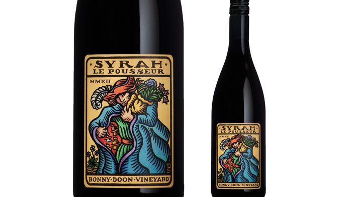 Syrah Le Pousseur från Bonny Doon på Systembolaget.