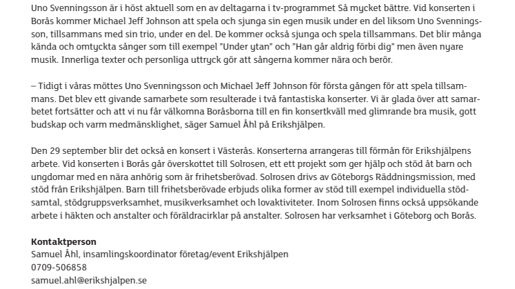 Uno Svenningsson och Michael Jeff Johnson till Borås
