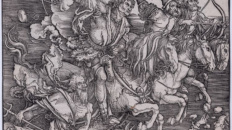 Albrecht Dürer, Tyskland 1471–1528, Apokalypsens fyra ryttare, 1498.