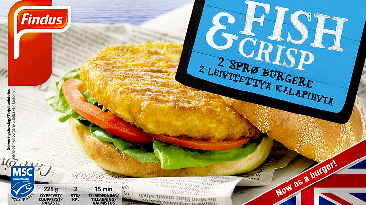 Findus Fish & Crisp burger