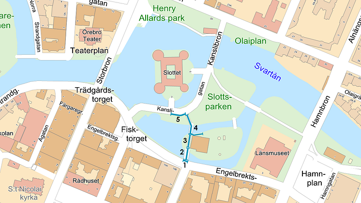 Karta över VA-arbetet