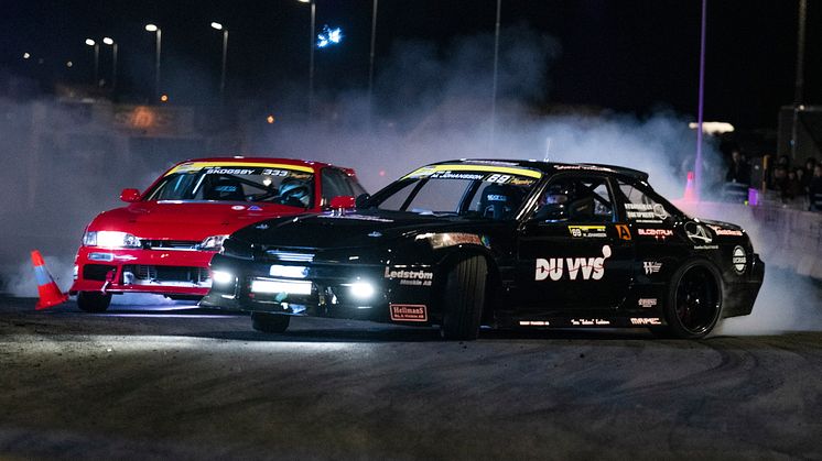 Drifting tävling Påsksladden Custom Motor Show motormässa för ombyggda fordon