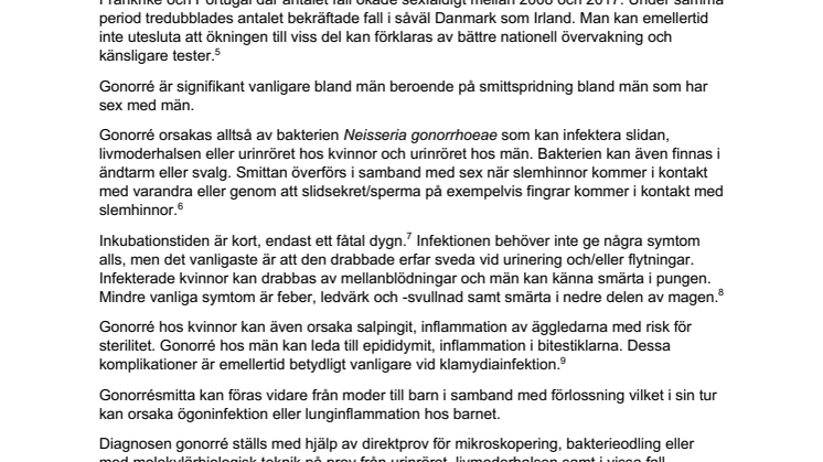 Fakta om gonorré