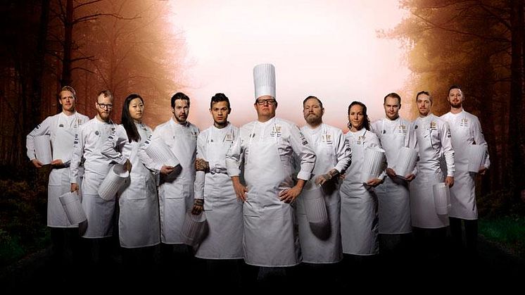 Kocklagen laddar för Culinary World Cup