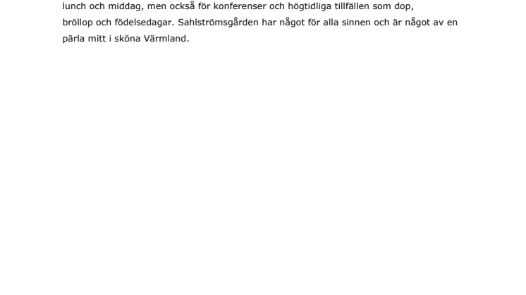Sahlströmsgården i Torsby - ny medlem i Petit Hotel