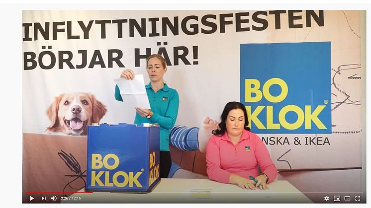 Evelin Nordin och Jessica Rosén från BoKlok höll i den livesända säljstarten för BoKlok Älven i Sundsvall - från Malmö!