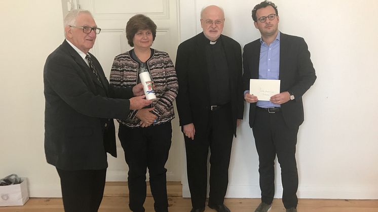 Överrabin Morton Narrow, Rabbin Ute Steyer, Anders Kardinal Arborelius ocd och ordförande för judiska församlingen, Aron Verständig