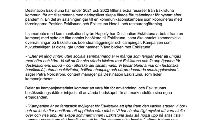 Kampanj ska vända blickar mot Eskilstuna