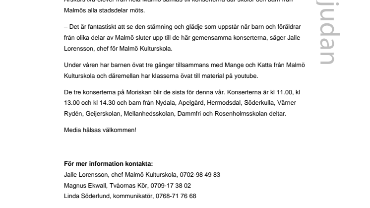 Säsongsfinal för Tvåornas Kör på Moriskan