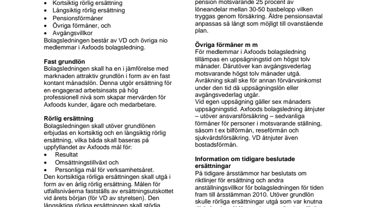 Riktlinjer för ersättning