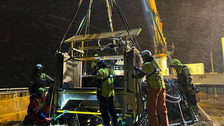 Installation of iFarm sorter at Cermaq's sea site in Vesterålen, Norway