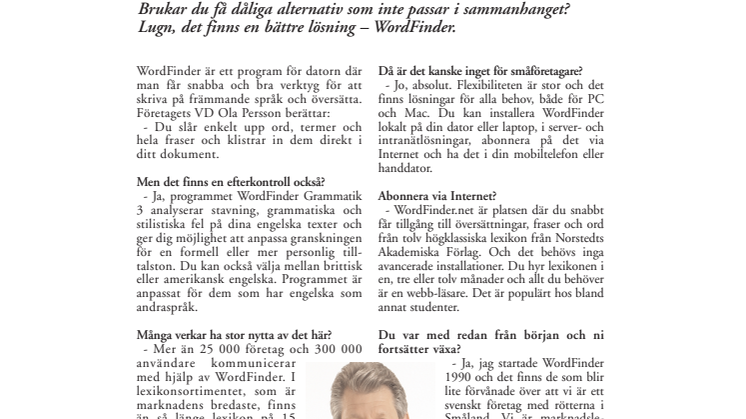 Hitta rätt ord med WordFinder