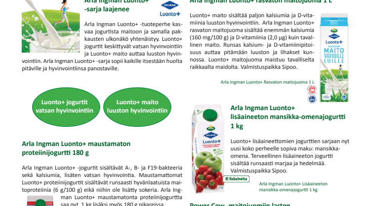 Arla Ingmanin kevään uutuudet nyt kaupoissa