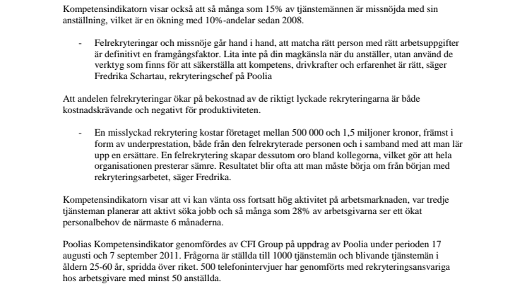 Antalet misslyckade rekryteringar ökar