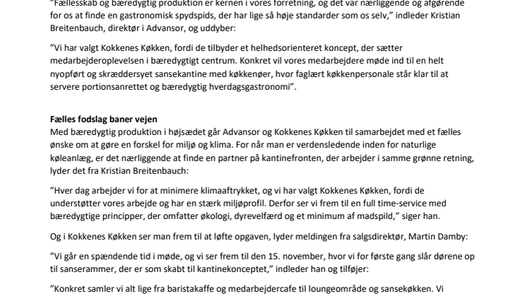 Århusiansk produktionsvirksomhed køber ind på bæredygtig kantinegastronomi 