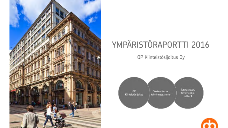 OP Kiinteistösijoitus ympäristöraportti 2016