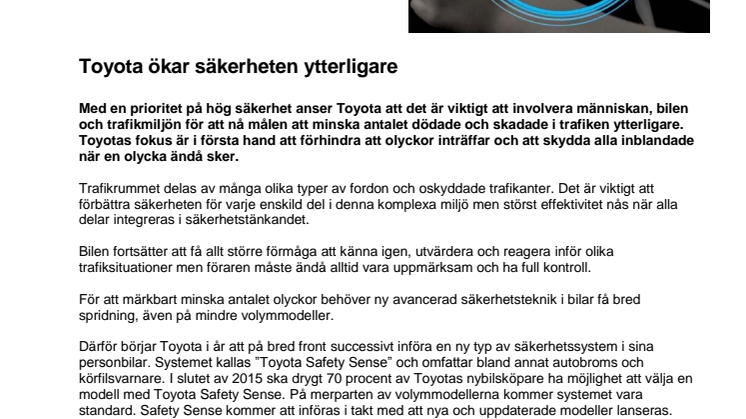 Toyota ökar säkerheten ytterligare