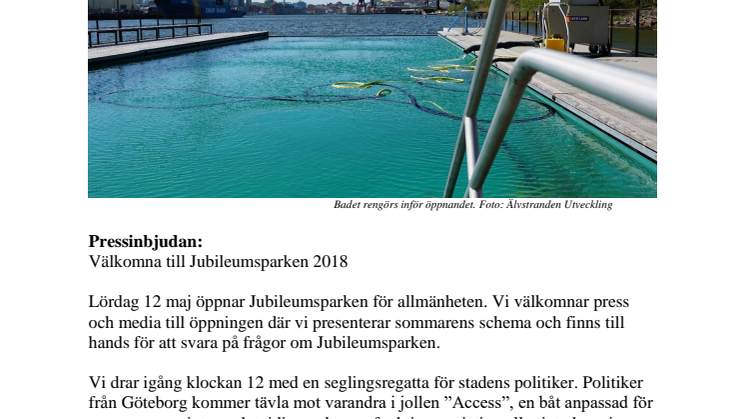 Välkomna till Jubileumsparken 2018