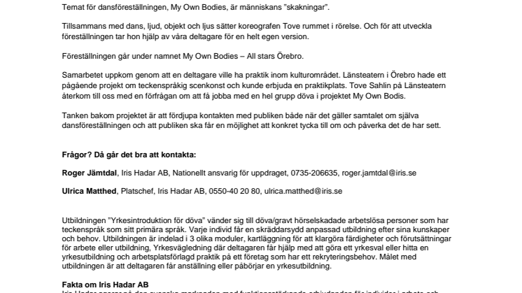 Iris Hadars stjärnor - på Örebro Länsteater