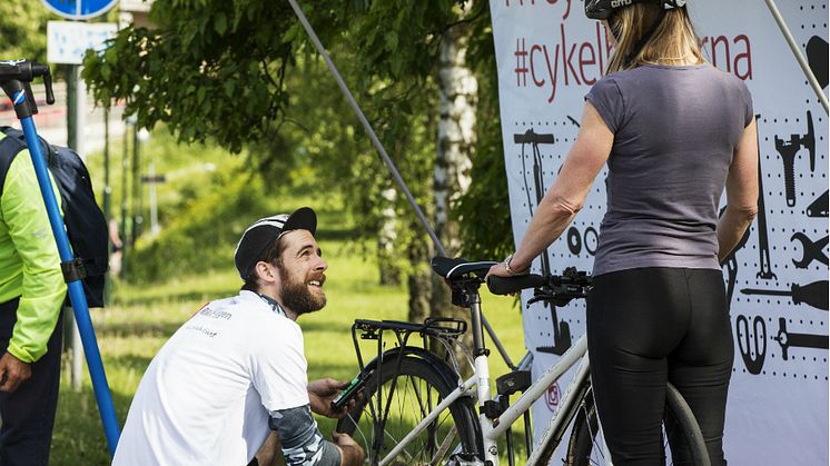 Riksbyggens Cykelpopup med gratis cykelservice kommer till Växjö