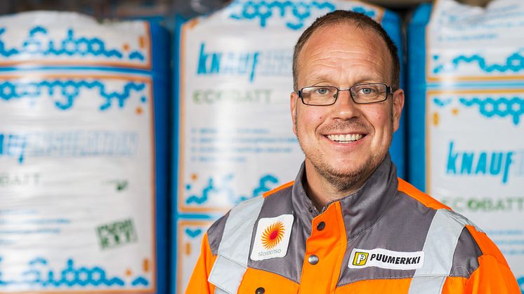 Yhteistyö Knauf Insulationin kanssa sujuu hyvin, sanoo Jari Salomaja. Hän on tyytyväinen esimerkiksi markkinointiyhteistyöhön.