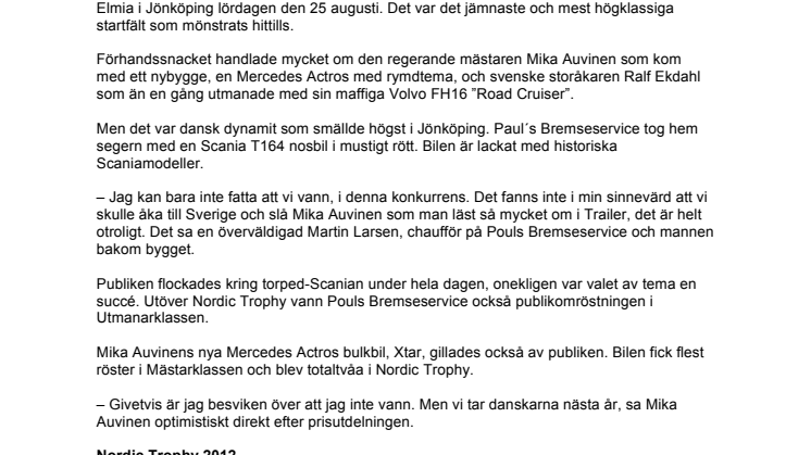 Nordic Trophy avgjort