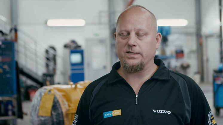 Servicetekniker Anton Laitamaa hos Swecon i Kiruna