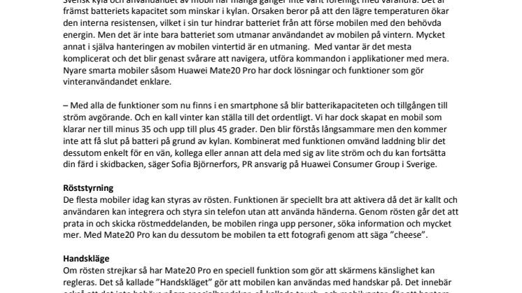 Så klarar mobilen den svenska vintern