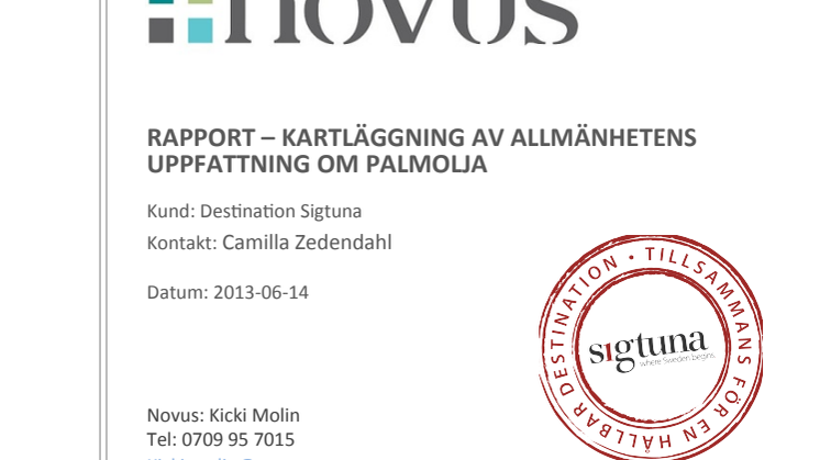 Svenska folket okunniga om palmolja