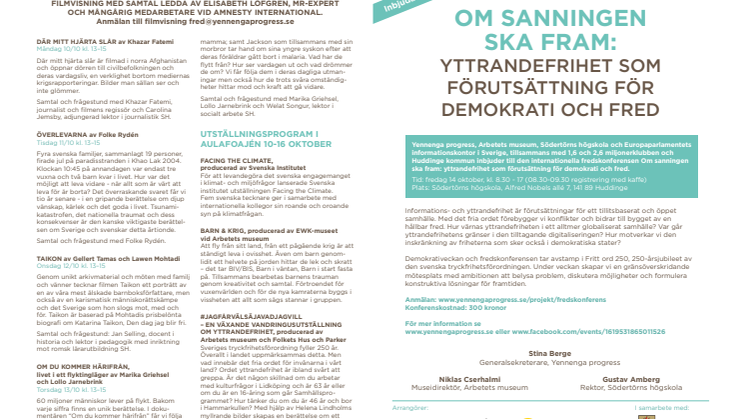 Internationell fredskonferens samlar röster från hela världen för samtal om det fria ordets betydelse för ett tillitsbaserat och öppet samhälle.